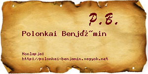Polonkai Benjámin névjegykártya